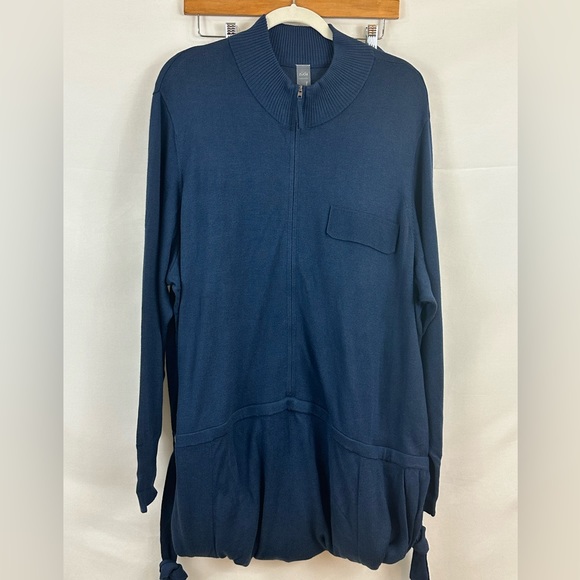 ZUDA Navy Blue Sweater Jumpsuit Belt, Pockets, Ribbed Wrists & Ankles 4X - Picture 5 of 10